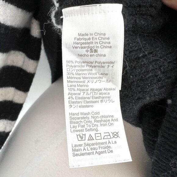 J.Crew Striped Supersoft Sweater Textured Black White Size XS - Picture 12 of 14
